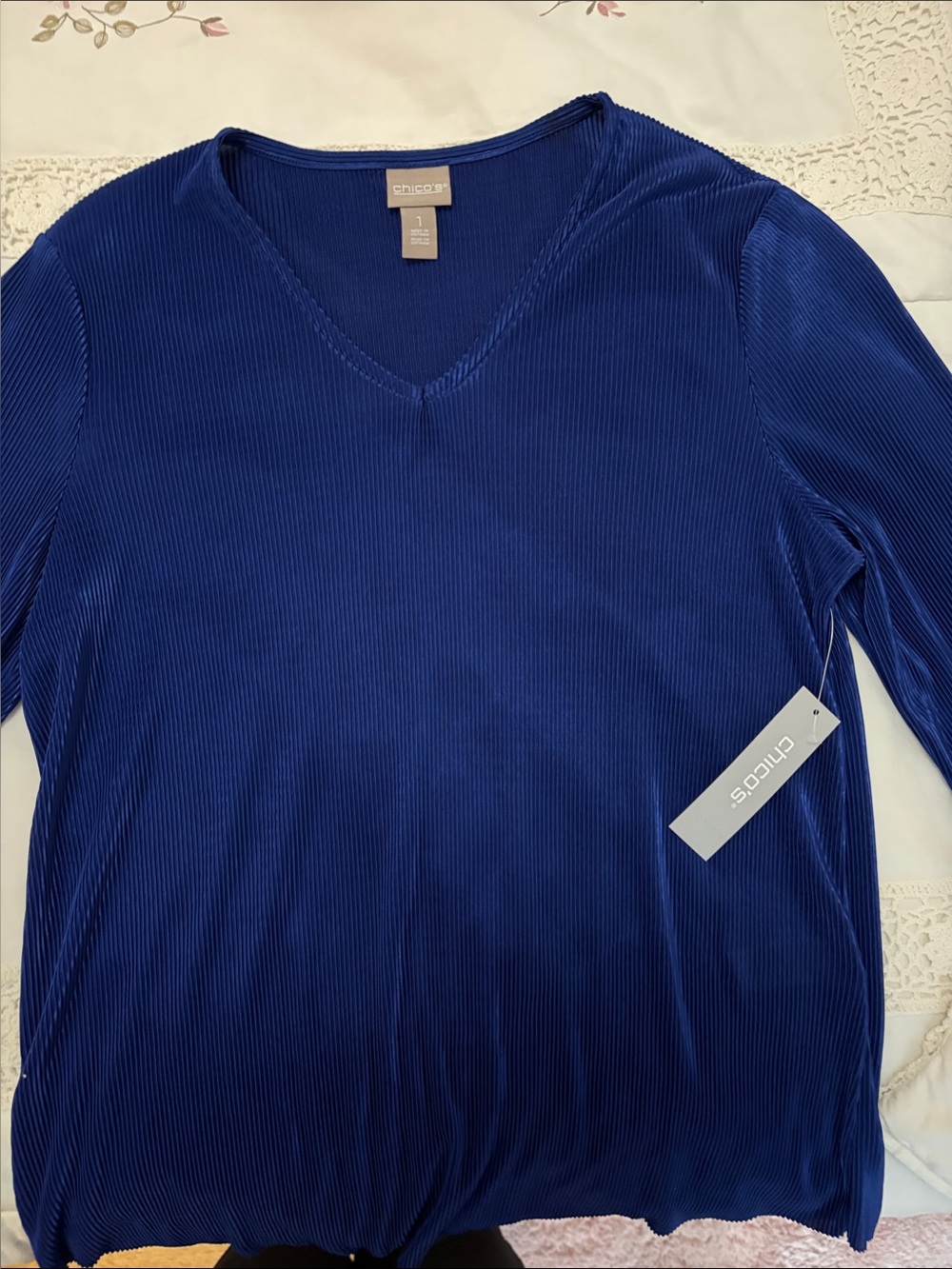 Chico's Stratus Blue V-Neck Top